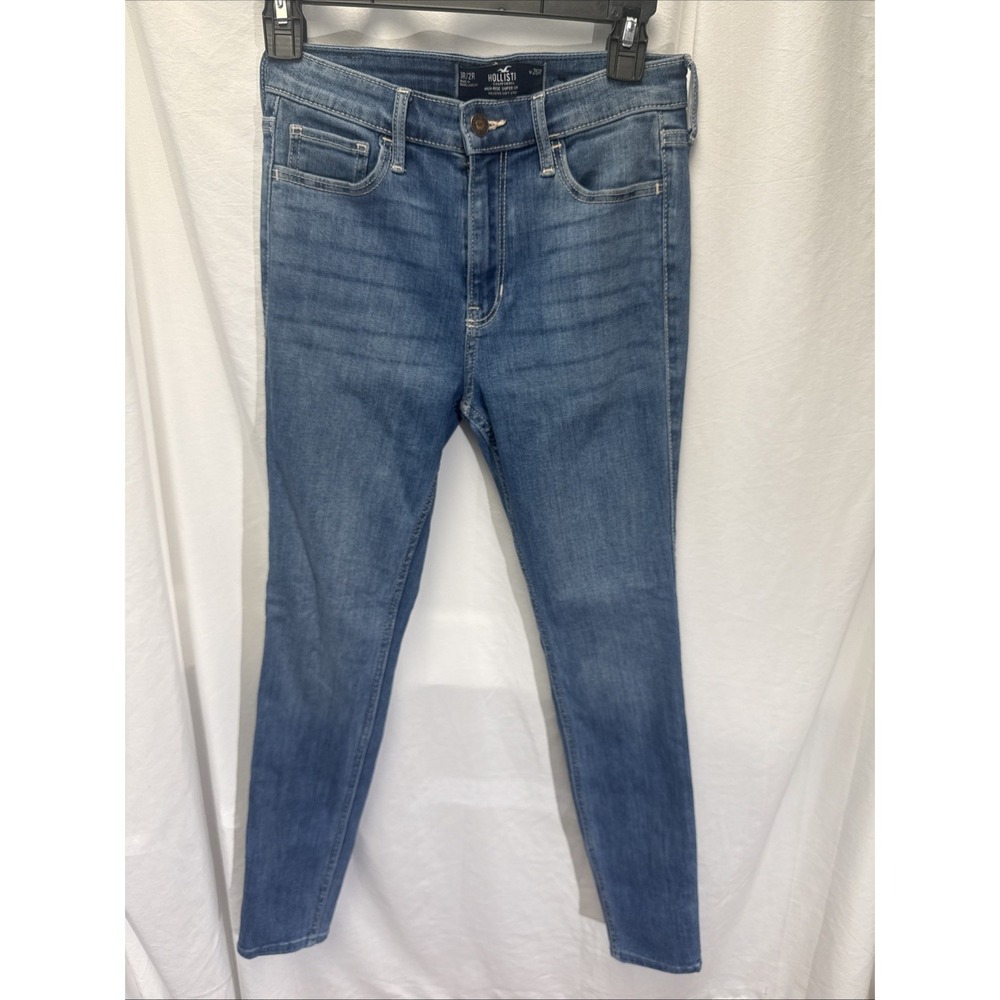 Hollister Jeans Size 3R W26 L31 Womens Super Skinny High Rise Medium Wash Denim